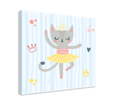Slika na platnu mačke plesna mačka princeza - TenStickers
