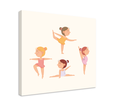 Slika na platnu djeca plesne balerine - TenStickers