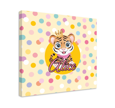 Slika na platnu životinje slatki tigar lik - TenStickers