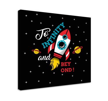 Slika na platnu dinosauri raketna avantura - TenStickers
