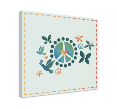 Slika na platnu citati motiv simbola mira - TenStickers