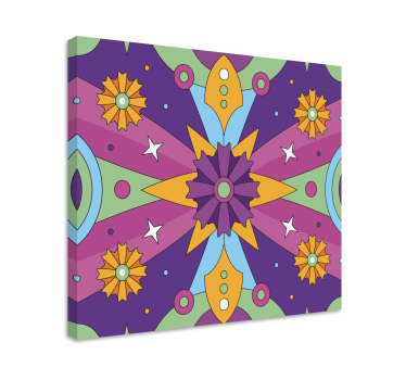 Slika na platnu sažetak šareni geometrijski uzorak - TenStickers