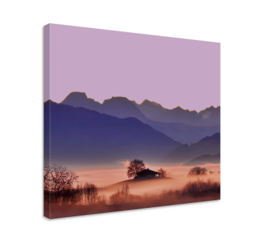 Slika na platnu krajolici mirna magla planina - TenStickers