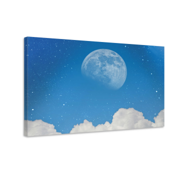 Slika na platnu krajolici mjesec na nebu - TenStickers