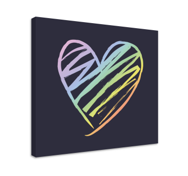 Slika na platnu citati skica srca - TenStickers