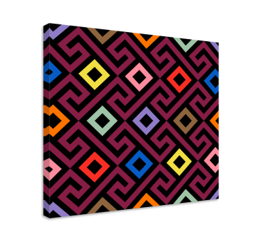 Slika na platnu geometrijski šareni kvadrati - TenStickers