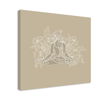 Slika na platnu buda mirni kontur buddhe - TenStickers