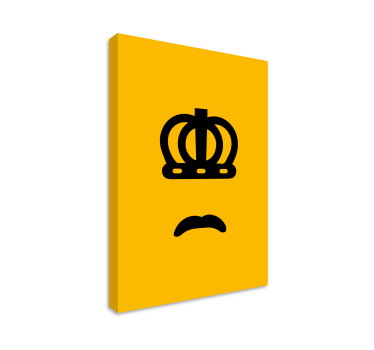 Slika na platnu sažetak kraljevski lice emblem - TenStickers