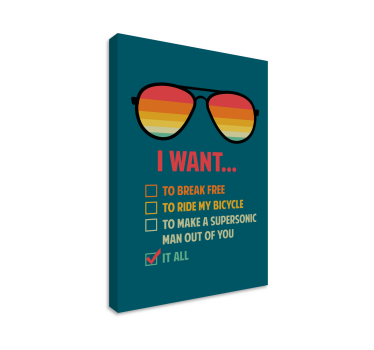 Slika na platnu citati Želim motivaciju - TenStickers