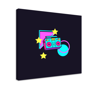 Slika na platnu muzika retro boom box - TenStickers