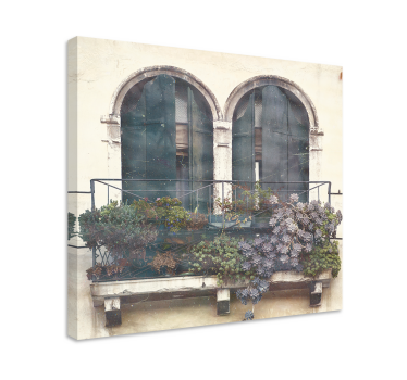 Cottagecore cvjetni prozori floral canvas - TenStickers
