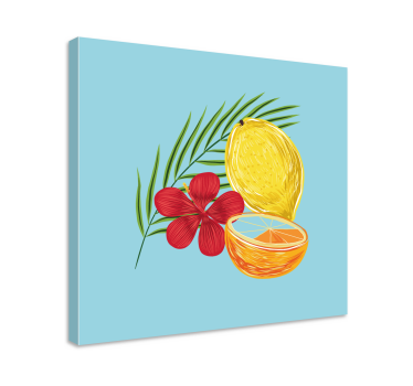 Pastelni limuni voće dizajn kuhinjsko platno - TenStickers