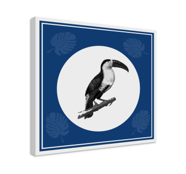 Slika na platnu ptica tukan na grani - TenStickers