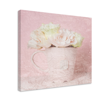 Ruže u stilu "shabby chic" na saksiji vintage zidni printovi - TenStickers
