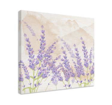 Provansalsko slikarstvo akvarel lavanda cvjetno platno - TenStickers