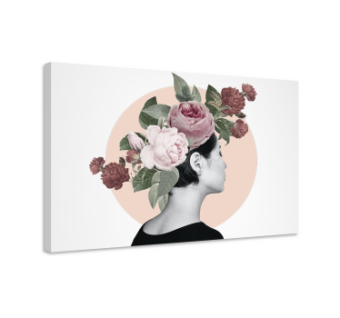 Slika na platnu cvijeće i biljke cvjetni frizura set - TenStickers