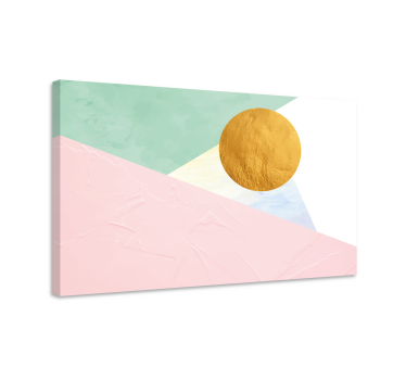 Slika na platnu moderna geometrijski sunčev krug - TenStickers