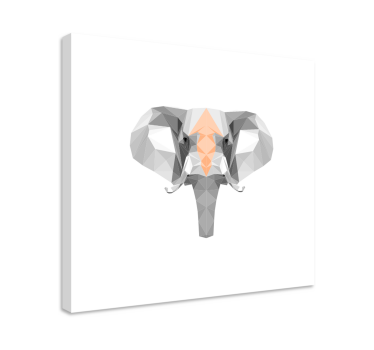 Slika na platnu slon geometrijska glava slona - TenStickers