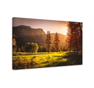 Slika na platnu krajolici zalazak sunca nad planinama - TenStickers