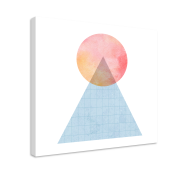 Slika na platnu geometrijski oblik trokuta zalaska sunca - TenStickers