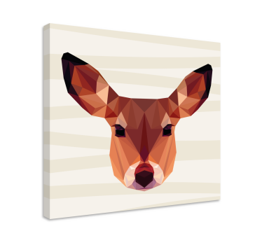 Slika na platnu jelen geometrijska glava jeleni - TenStickers