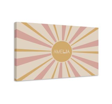 Slika na platnu abc i slova amelia sunburst dizajn - TenStickers