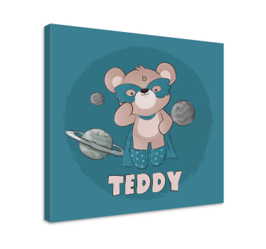 Medvjed heroj prilagodljivi otisci na platnu - TenStickers