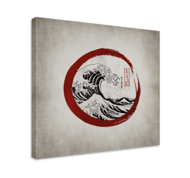 Veliki val kanagawa umjetnosti na platnu - TenStickers