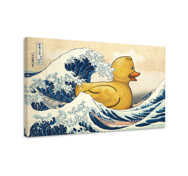 Kanagawa gumena patka platno art - TenStickers