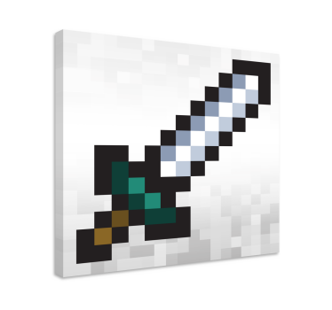 Slika na platnu video igre pixel mač - TenStickers