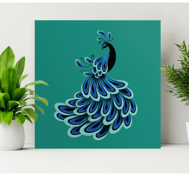 3d platno s elegantnim dizajnom pauna - TenStickers