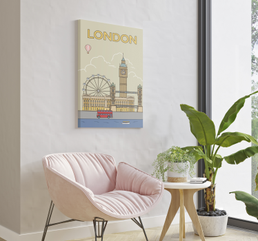 Slika na platnu gradova london je glavni grad Ujedinjenog Kraljev - TenStickers