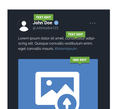 Personalizirane slike na platnu x twitter zaslon - TenStickers