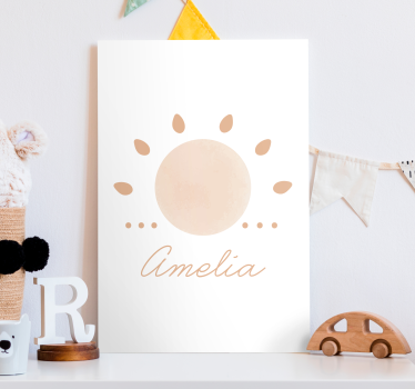 Apstraktno minimalno sunce nordijsko platno - TenStickers