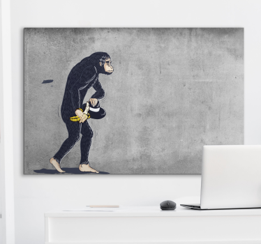 Banky majmun s platnom od banane - TenStickers