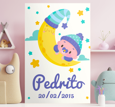 Bebe nombre y fecha zidne slike za vrtić - TenStickers