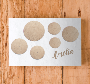 "boho" tekstura imitacija rustikalno zidno platno - TenStickers