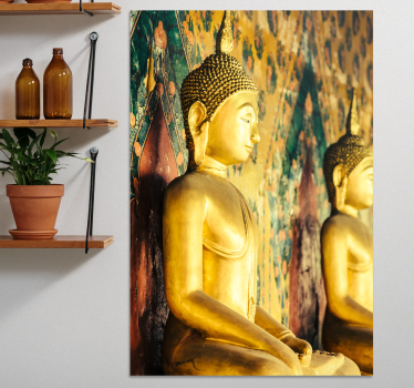 Budas perfil buddha zidno platno - TenStickers