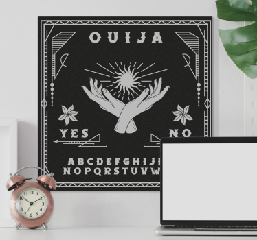 Crno-bijela ouija ploča kućno zidno platno - TenStickers