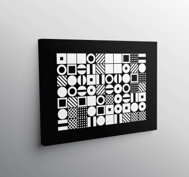 Crno-bijele geometrije uredsko platno - TenStickers