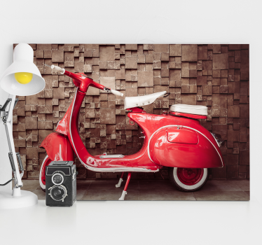 Crveni motocikl vintage zidni otisci - TenStickers