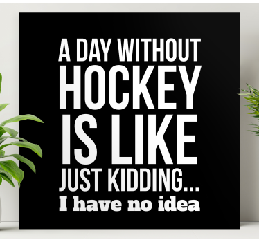 Dan bez hokejaškog dječjeg platna - TenStickers