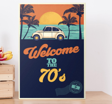 Dobrodošli u vertikalne vintage printove iz 70-ih - TenStickers