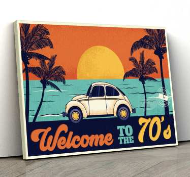 Dobrodošli u vintage zidne grafike iz 70-ih - TenStickers