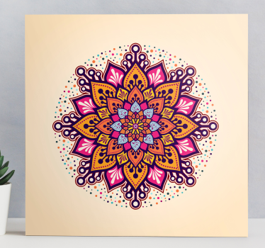 Dugi bež mandala ispis zidnih umjetnina - TenStickers