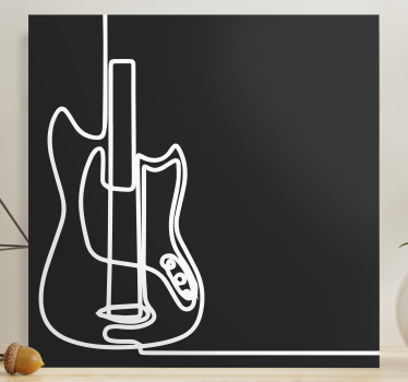 Električna gitara minimalistički dizajn glazba platno zidna umjet - TenStickers