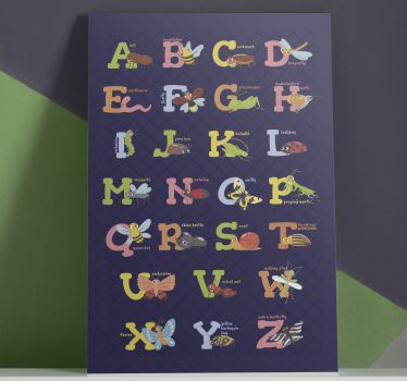 Engleska abeceda slovo platno zidna umjetnost - TenStickers