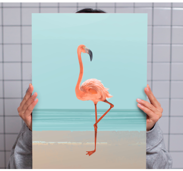 Flamingo slika na pijesku zidna umjetnička slika platna glavne sp - TenStickers