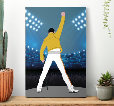 Freddie at wembley glazbeni otisak na platnu - TenStickers