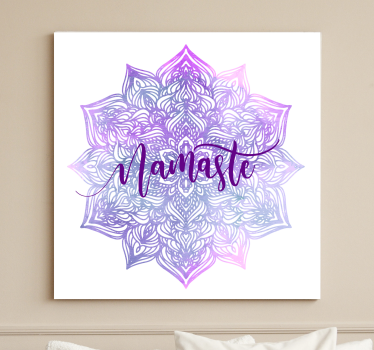 Ljubičasta mandala namaste mandala ispis zidne umjetnosti - TenStickers